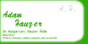 adam hauzer business card
