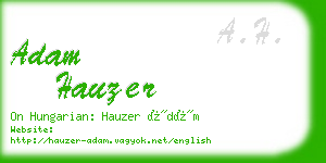 adam hauzer business card